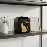 Feline Shaped Urn Resin Craft Feline Memorial Urn Sealed