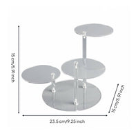 Multi-Tier Display Stand Space Saving Acrylic Display Riser Long-Lasting