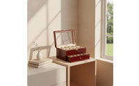 Watch Box with Drawer Padded Watch Display Case Shielded Organizer for Dresser