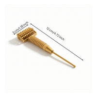 Brass Massager with Roller Textured Acupoint Pressing Tool Ergonomic