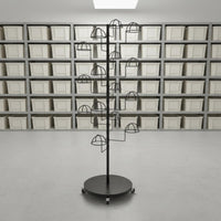 Floor Standing Hat Stand Rust-Resistant Multi-Tier Hat Display Stand Hairpiece Display Stand Strong Load-Bearing for Boutique
