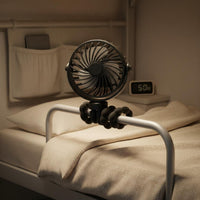 USB Rechargeable Flexible Fan Portable Stroller Fan Lightweight for Office Workers, Students, Dorm, Travel, Car Seat