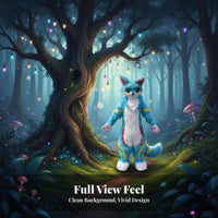 sapphire canine Character Outfit Walkable Furry Suit Anime design for Promotional Events