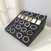 Sloped Jewelry Display Rack Versatile Organizer Multi-Row Necklace Display Tray 4 Tier Jewelry Stand Professional Presentation