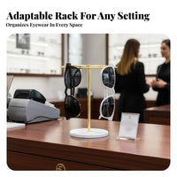 Space-Saving Tabletop Glasses Display Stable Construction Metal Countertop Eyewear Holder High Capacity for Boutique Owners, Vanity Table