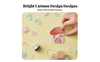 12 Pieces Easy to Apply Cartoon Embroidery Badge Washable Cartoon Sewing Embroidery Applique Es for Girls, Kids, Backpack Customization