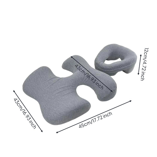 2 Pieces Memory Foam Pillow Set Cushioned Face Pillow Pressure Relief