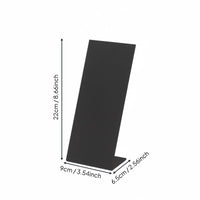 Black Leatherette Jewelry Prop Multi-Functional Necklace and Earring Display Board Foldable Design L-Shaped Jewelry Display for Showroom
