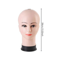 Bald Female Mannequin Head Polished Surface Female Display Head