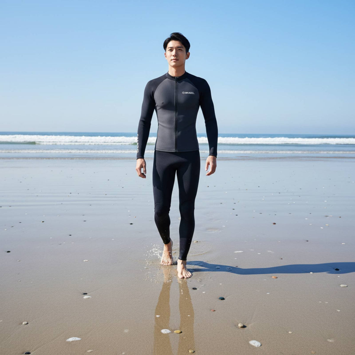 Jellyfish Suit Lightweight Long Sleeve Zip up Sun Shirt Long Sleeve Sun Shirt Front Fastener UPF 50+ Aquatic Gear Flatlock Seams