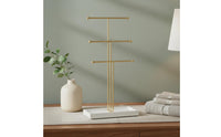 3 Tier Towel Display Stand Iron Frame Home Storage Good Ventilation for Vanity