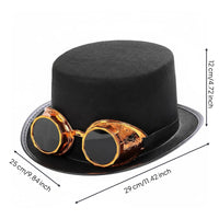 Eyewear Gear Top Hat Halloween Cosplay Steampunk Top Hat Retro Look for Party