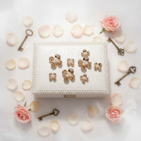 Double Layer Jewelry Box Elegant Floral Jewelry Box Carved Design for Bedroom