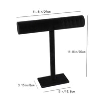 T-Shaped Necklace Stand Tall Design Black Jewelry Display Stand Elegant