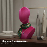 Velvet Mannequin Head Lightweight Hat Display Stand Odorless for Trade Display