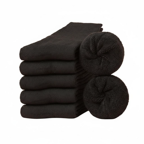 Men's Winter Tube Socks, Thick, Black