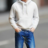 Painted Hooded Figure Miniature Mini Human Figure Resin for Dioramas, Decoration