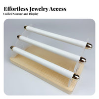 3 tiers Band Display Stand Scratch Protection fleece Band Display Rack Easy Assembly Tiered Jewelry Organizer for Product Photography