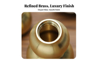 Three-Section Gourd Decoration Polished Finish Openable Brass Wu Lou Brass Gourd Trinket Handmade Individual Accessory