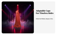 Long Hooded Cloak Halloween TH and M substituteed Full-Length Tie-Neck Mantle for all genders for Adults