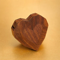 Proposal Band Box Heart Shape Small Storage Semi-Gloss Finish for Couples