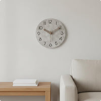 Silent Wall Clock Minimalist Rock-Like Appearance Texture Wall Clock Easy to Install Home Decor