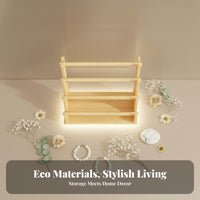 Sturdy Wood Construction Wooden Bracelet Display Rack Accessible Design Wooden Jewelry Stand Multi-Functional for Dressing Table, Bedroom
