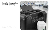 Lightweight Design Front-Accessibleing Trolley Case 360° Wheels Hardside Carry-on Airport Security-Approved Lock Suitcase Long-Lasting Hard Shell for Travelers, Vacationers, Business Professionals, Vacations, Weekend Getaways