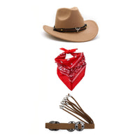Western Cosplay Set Bohemian Cowboy Costume Accessories Easy to Wear