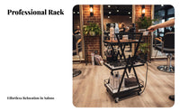Salon Assistance Trolley Easy Assemble Multi-Tier Rolling Cart 3-Tier Rolling Cart Light Luxury Design Mobile Storage Trolley