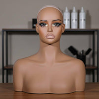 Shoulder Mannequin Bust Realistic Eyelashes Shoulder Bust Model Salon Use