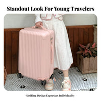 Hardside Luggage Combination Lock Suitcase Organized Interior for Women