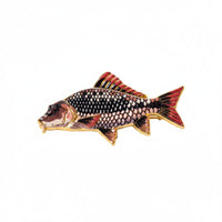 Realistic Aquatic Brooch Lifelike Intricacy Fishing Theme Badge for Fishermen