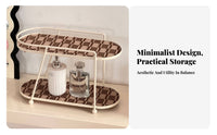 Light Luxury Design Iron Makeup Stand Space Saver Double Layer Cosmetic Rack Long-Lasting Material for Women, Bedroom