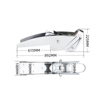 Self-Launching Bow Anchor Roller Polished Finish Stainless Steel Anchor Roller