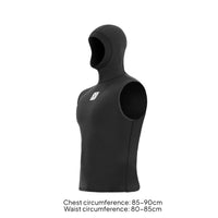 3mm Neoprene Hooded Vest Super Stretch Hooded Diving Wetsuit Vest Close Fit