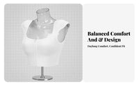 Cosplay Chest Binder Undergarment Shoulder Pads Zipper Closure Shoulder Pad Binder Top Breathable Shapewear Top for Tomboys