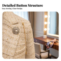 Pearl and Crystal Button Luxury Look Rhinestone Shank Button Elegant Design