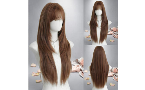 Adjustable Straps Heat-Resistant Hairpiece Inner Cap Synthetic Hairpiece Natural-Looking Beauty Accessory Soft Texture