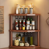 2 Tier Corner Shelf Accessible Design Corner Display Shelf Easy to Clean