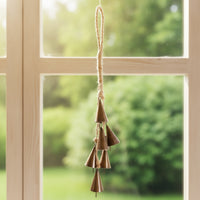 Bell Ornament with Rope Loop Soothing Hanging Wind Chime Lightweight for Patio