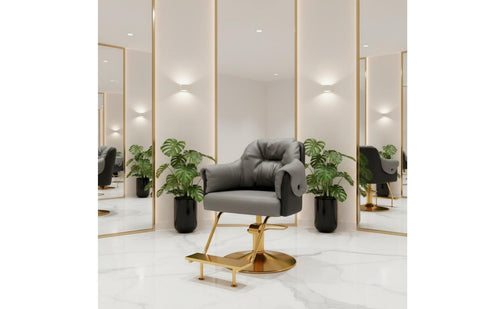 Adjustable Height Hydraulic Barber Chair Light Luxury Design Swivel Hair Cutting Chair Easy to Clean Ergonomic Design for Hairstylists, Barbers, Beauty Parlor