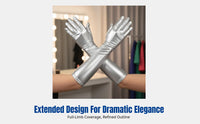 Sexy Patent Leather Gloves, Long Shiny Party Gloves, Cosplay Performance Accessory for Women