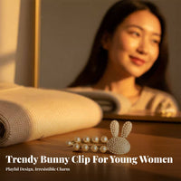 Hare Duckbill Fastener Korean Design Crystal Hare Barrette Crystal St Single Hare Hair Fastener Cute Design Crystal Hair