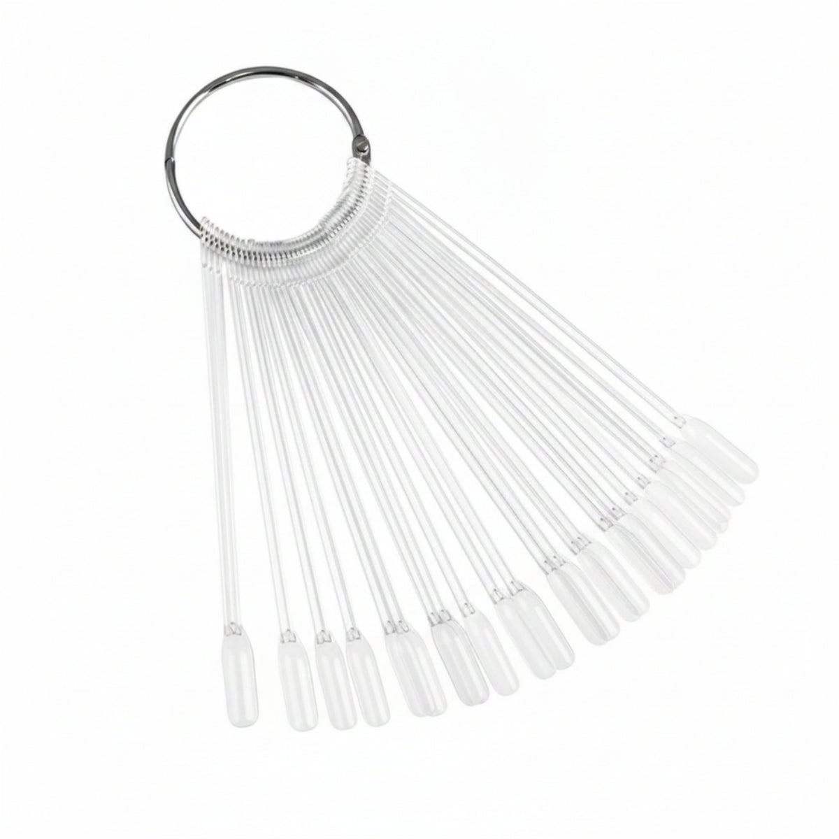50 Pieces Nail Sample Sticks with Loop Clear Manicure Accessory Lightweight