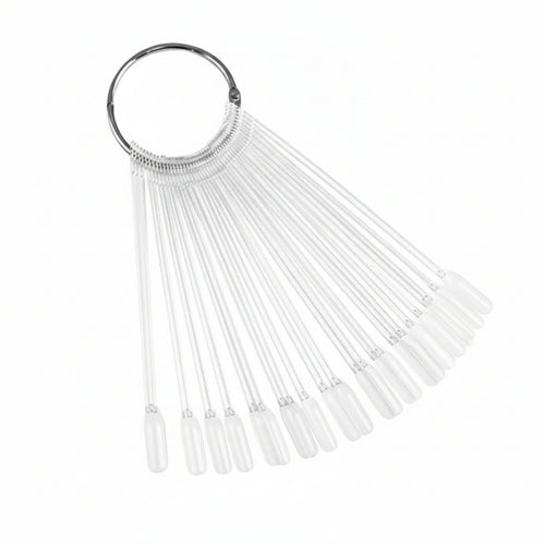 50 Pieces Nail Sample Sticks with Loop Clear Manicure Accessory Lightweight
