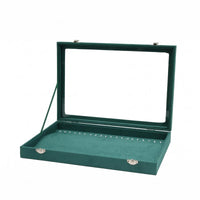 Velvet Jewelry Box Rectangular Accessory Storage Portable