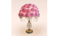 Floral Table Lamp Elegant Floral Lamp Gold Tone Lighting for Women, Bedside, Vanity