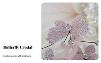 2 Pieces Rosy Fairy Hair Barrette S Sweet Design Wedding Fairy Hairpins Feather Hair Barrette Elegant Design for Weddings