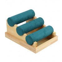 Bracelet Display Stand Padded Accessory Rack Wooden